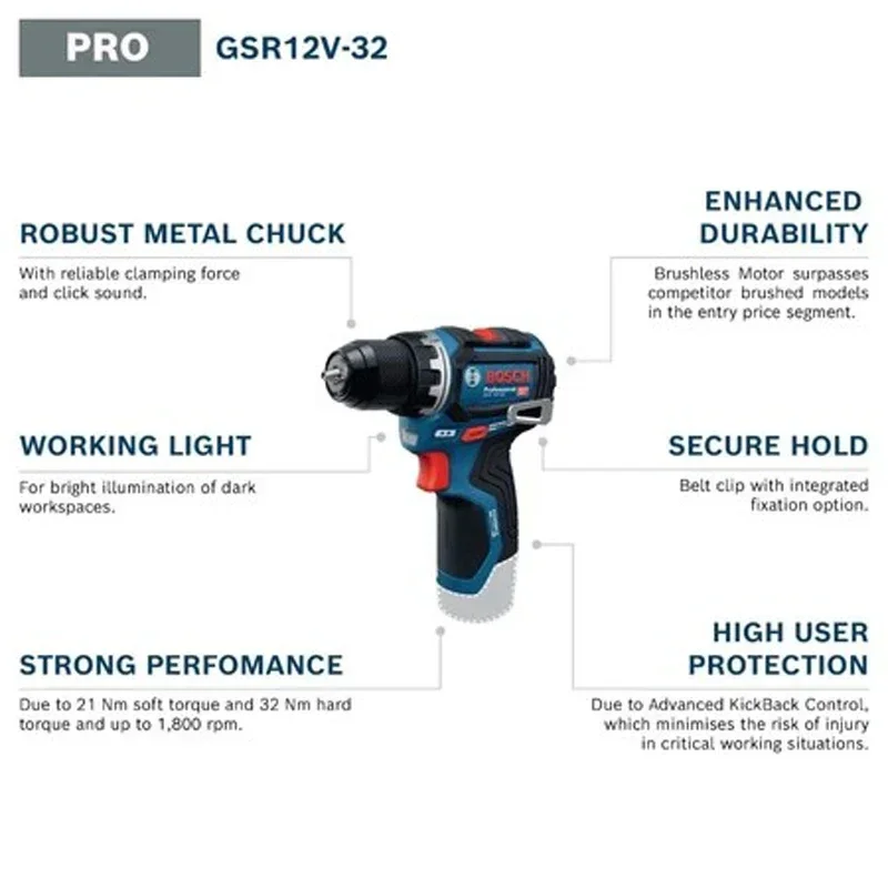 Bosch GSR 12V-32 Brushless Cor - Power Tools In Electrical 评论和价格