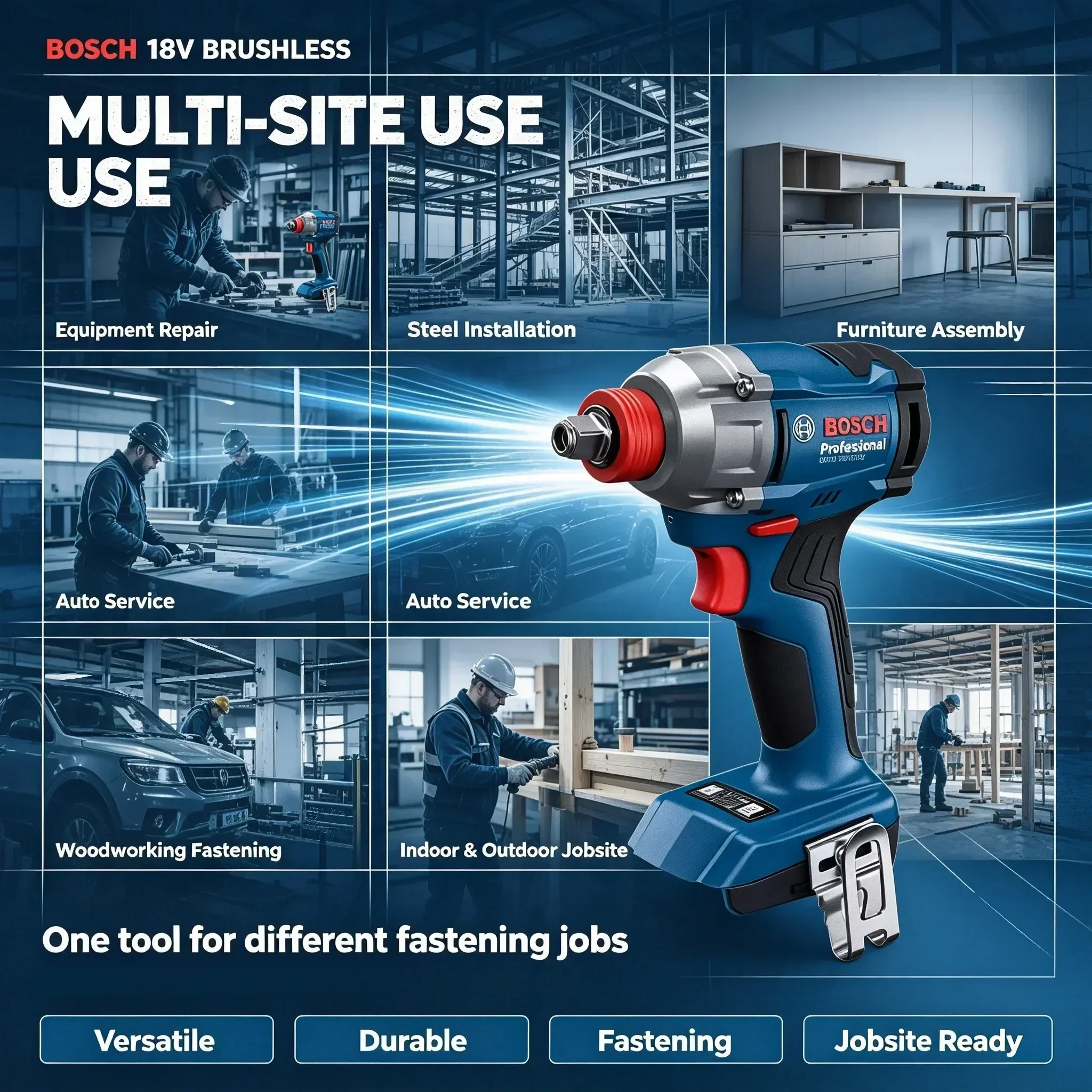 Bosch GDX 18V-285 Cordless Imp - Power Tools Professional 评论和价格