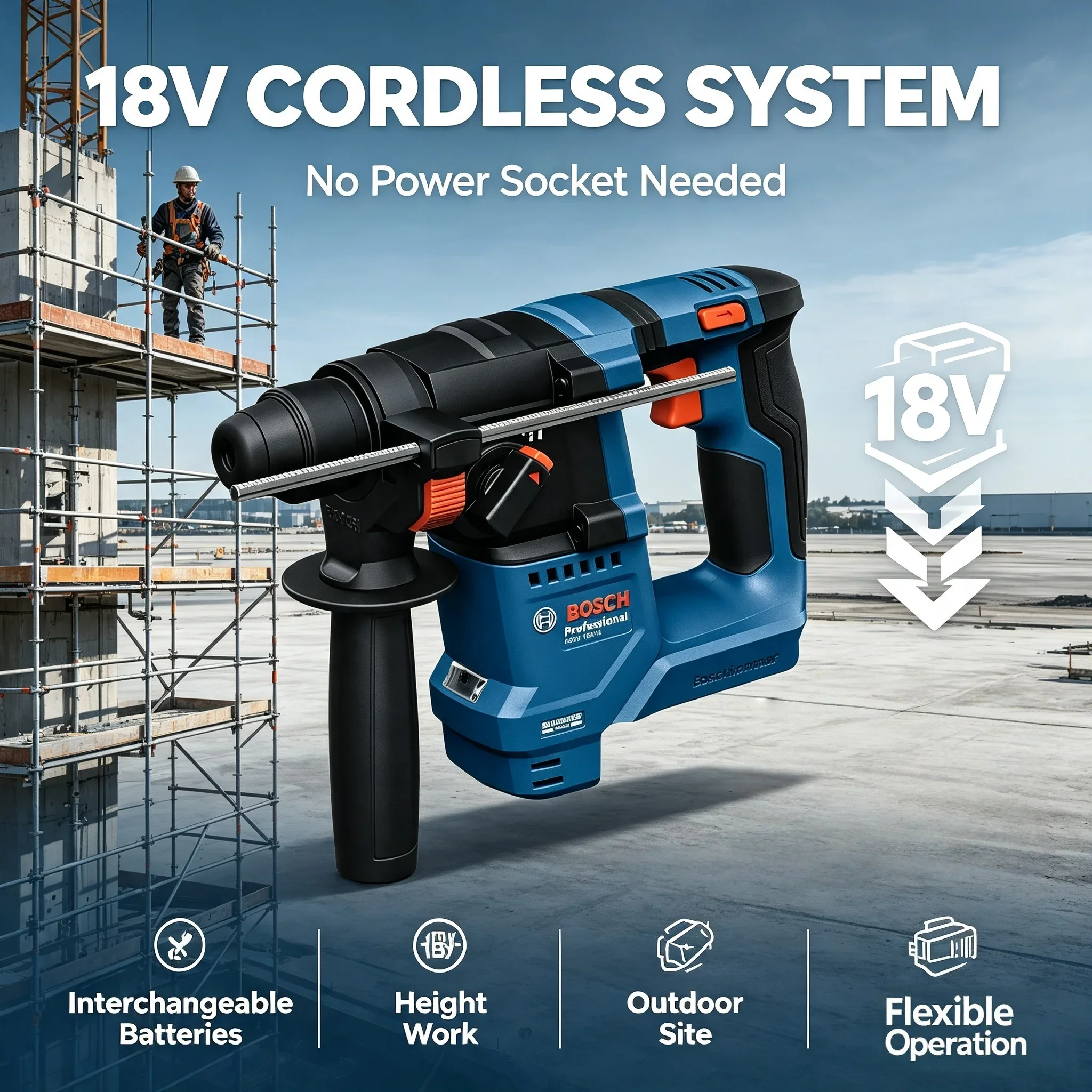 Bosch GBH 18V-18 Cordless Rota - Power Tools Professional 评论和价格